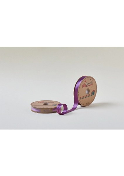 Biye Saten Katlı 083 Mürdüm 2 cm 25 Metre %100 Polyester