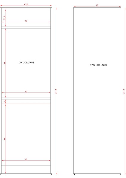 Mdf Çamaşır Makinesi ve Kurutma Makinesi Dolabı 210 antrasit indirimleri
