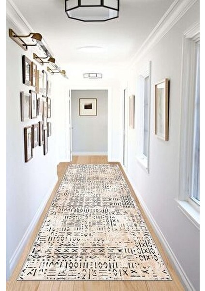 Makinede Yıkanabilir Kaymaz Taban Leke Tutmaz Modern Kesme Yolluk Mutfak Yolluk Halı Yolluk