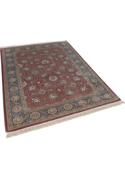 Vendome Palace 5421 Kiremit Lacivert - Viskon Bambu Halı | Dokuma Salon Halısı fiyatları