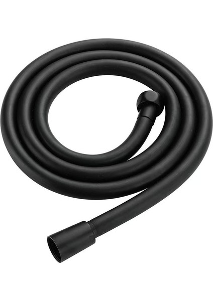 Pvc Black Duş Hortumu 150 cm Pirinç Somon Siyah KDH103-B