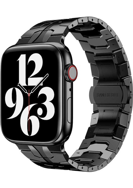 ​​​watch Ultra 49MM Kordon Uyumlu Krd-63 Metal Strap Kayış Tygo - Siyah fiyatları