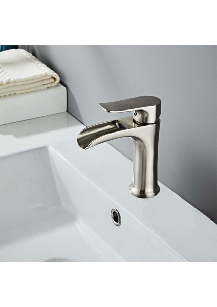Lavabo Bataryası Şelale Fırçalanmış Nikel KLB112-BR fiyatları