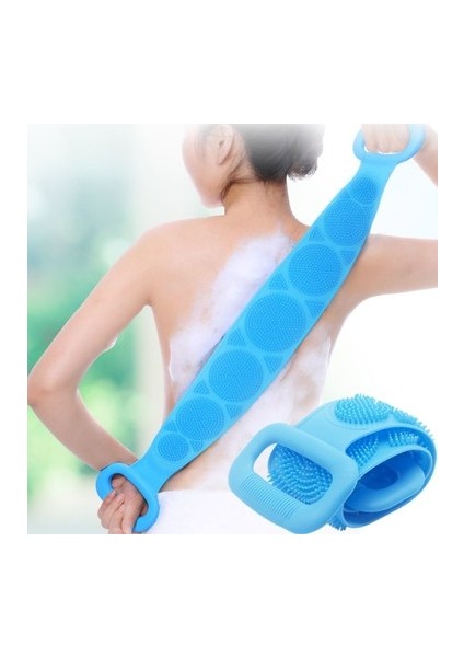 Silikon Sırt Kesesi 60 cm Sırt Keseleme Fırçası Banyo Duş Lifi (4989)