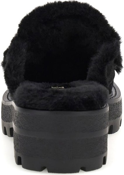 Kadın Sabo Terlik Siyah Süet ve Peluş Kürk Astar ile Rahat Kullanım Sunar modelleri