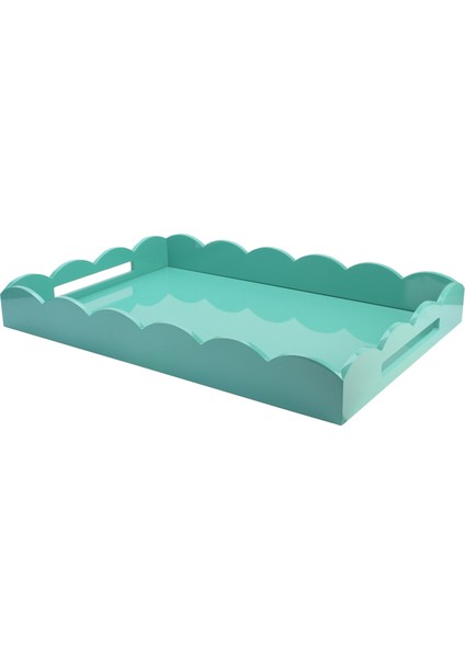 Scalloped Tray Turquoise