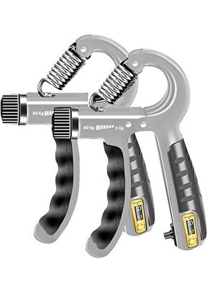Sayaçlı El Yayı 60 kg - 5 kg Ayarlanabilir 1 Adet El Yayı Bilek Kas Güçlendirici modelleri