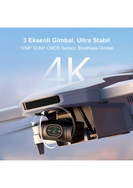 Atom 3eksenli Gimbal 4K/30FPS Gps, 96DK Uçuş, 6 Km, Görsel Takip Profesyonel Drone fiyatları