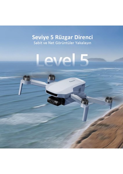 Atom 3eksenli Gimbal 4K/30FPS Gps, 96DK Uçuş, 6 Km, Görsel Takip Profesyonel Drone