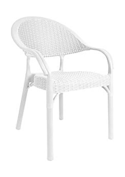 Bambu Rattan Kollu Koltuk 4 Adet Beyaz indirimleri