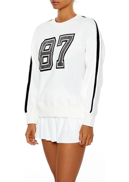 87 Baskılı Polar Sweatshirt fırsatları