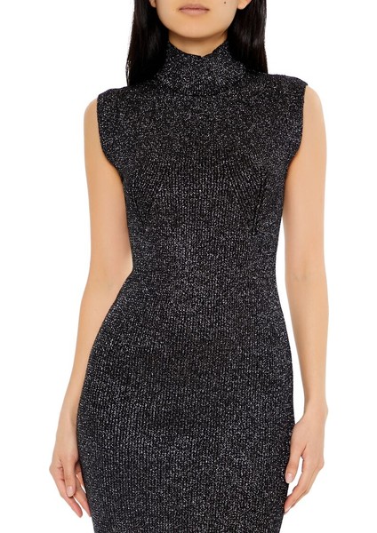 Simli Örme Maxi Kazak Elbise modelleri