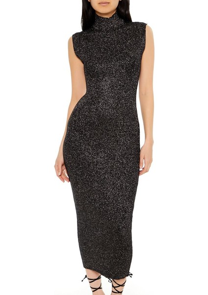 Simli Örme Maxi Kazak Elbise fırsatları