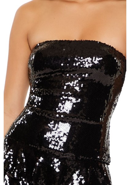 Straplez Payetli Mini Elbise modelleri