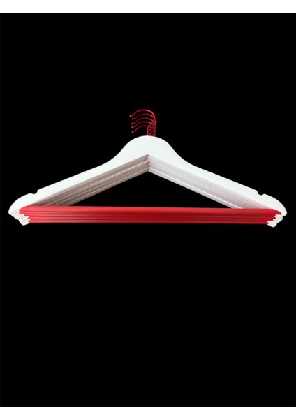 Renkli Ahşap Elbise Askısı, Gömlek Askısı, Elbise Askısı, Lastikli Barlı, Beyaz 5 Adet fırsatları