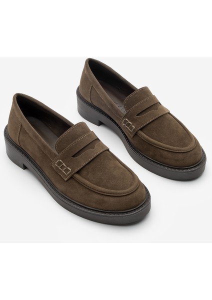 Kadın Loafer Günlük Klasik Ayakkabı Casual Makosen Fonle Kahve Süet indirimleri