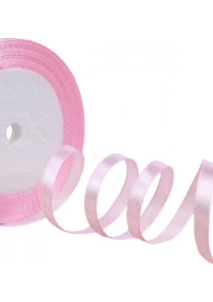 Saten Kurdele 2 cm 10 Metre Açık Pembe