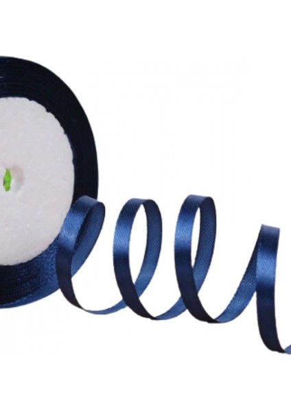 Saten Kurdele 3 cm 10 Metre Lacivert