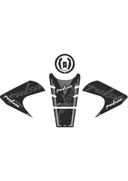 Bajaj Pulsar F250 2022 - 2024 Uyumlu Tank Pad Set 006 Çok Renkli
