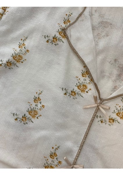Sarı Çiçek Desenli Viskon Kadın Pijama Takımı fiyatları
