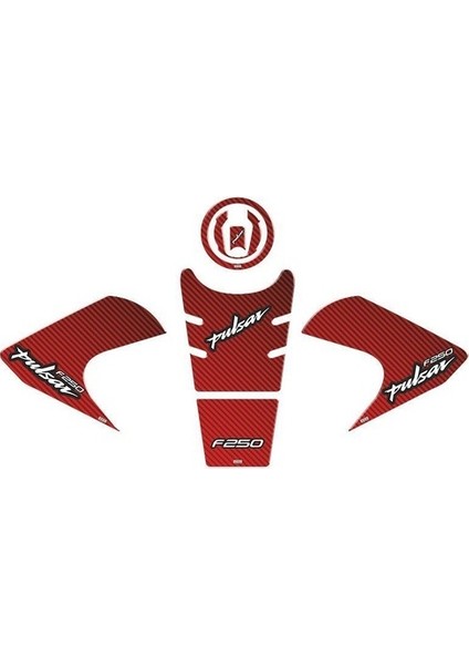 Bajaj Pulsar F250 2022 - 2024 Uyumlu Tank Pad Set 003 Çok Renkli