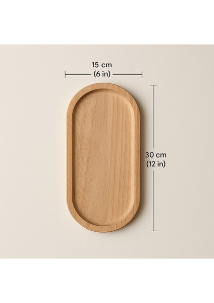 Doğal Masif Kayın Ahşap Dikdörtgen Sunumluk | Kahve Yanı & Tatlı Servis Tabağı – 30X15 cm modelleri