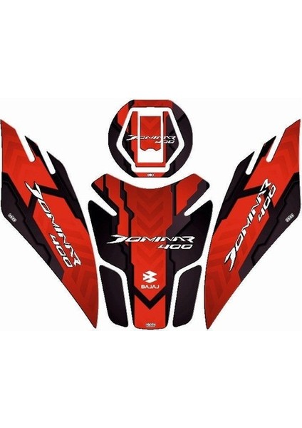 Bajaj Dominar 400 2017 - 2024 Uyumlu Tank Pad Set 004 Çok Renkli
