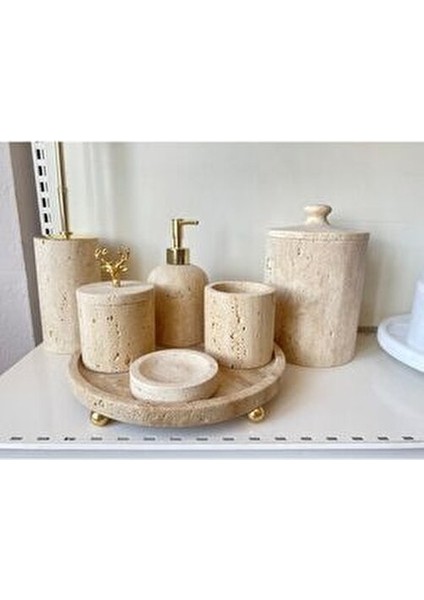 Traverten Mermer Banyo Seti