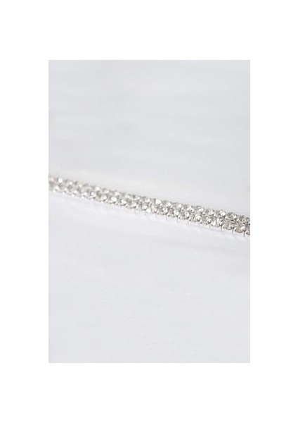 Kadın Çift Sıra Zirkon Taşlı Rhinestone Choker Kolye fırsatları