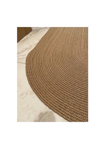 Oval Jüt Yuvarlak Hasır Görünümlü Klasik Halı Kilim modelleri