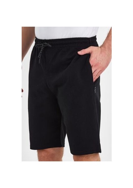 Regular Fit Yanları Cepli Kalın Kumaş Rahat Kesim Erkek Siyah Şort fiyatları