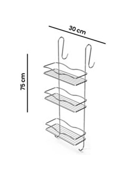 3 Katlı Duşakabin Rafı - Askılı Banyo Düzenleyici modelleri