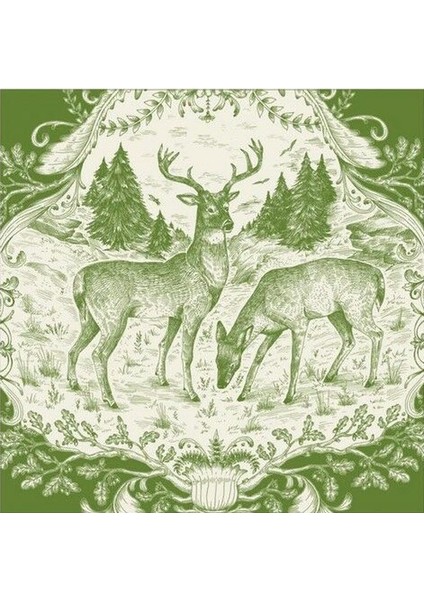 Fable Toile Cocktail Napkin - Pack Of 20