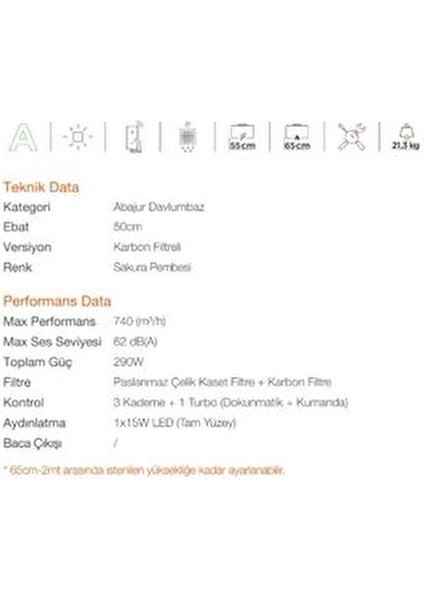 4385 Neat Somon Dekoratif Ada Davlumbaz A 50 cm modelleri