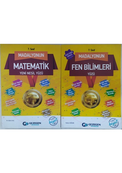 Gezegen Yayıncılık 7.sınıf Madalyonun Matematik Nesil Yüzü Performans Yüzü+Fen Bilimleri Yüzü