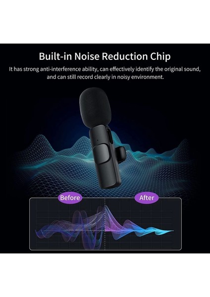 Lightning Girişli Iphone Uyumlu Ikili Kablosuz Yaka Mikrofonu Youtube Facebook Tiktok Vlog ( Lisinya ) fırsatları