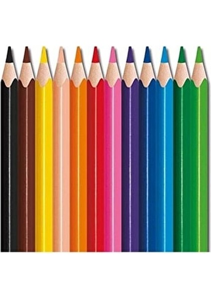 Color Peps Kuru Boya Seti 12 Renk Dayanıklı Uçlar ve Kolay Tutma Tasarımı modelleri