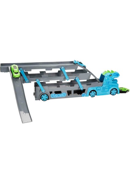 Dino 3 Katlı Rampalı Dinozor Transporter 45 cm - Mavi modelleri