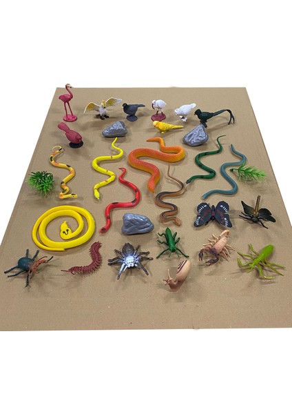 32 Parça Oyuncak Kuşlar Oyuncak Yılanlar ve Oyuncak Böcekler Seti Yüksek Kalite fırsatları
