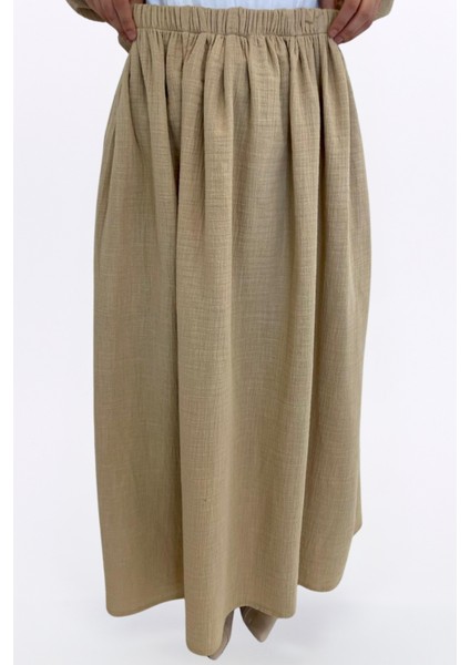 Müslin Etekli Takım-Rahat Kalıp Etekli Müslin Kumaş %100 Pamuk Kadın Kimono Takım indirimleri