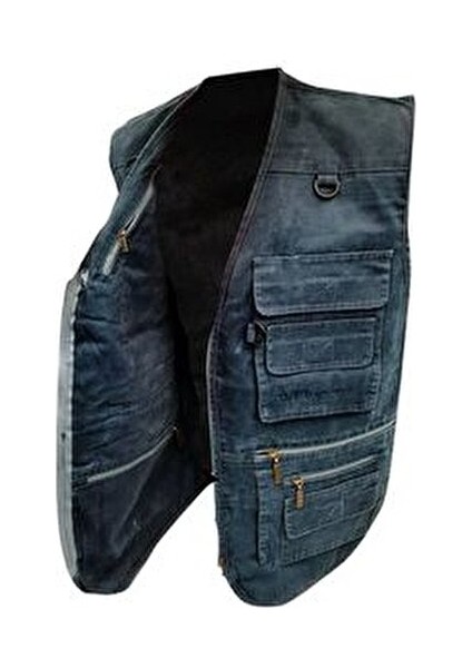 Discovery Çok Cepli Yelek Mavi - M modelleri