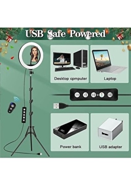 10 Inç 26 cm Rgb Işıklı Tripod Çok Renkl LED 210 cm Tripot Youtube Tiktok Işığı ve Bluetooth Kumanda modelleri