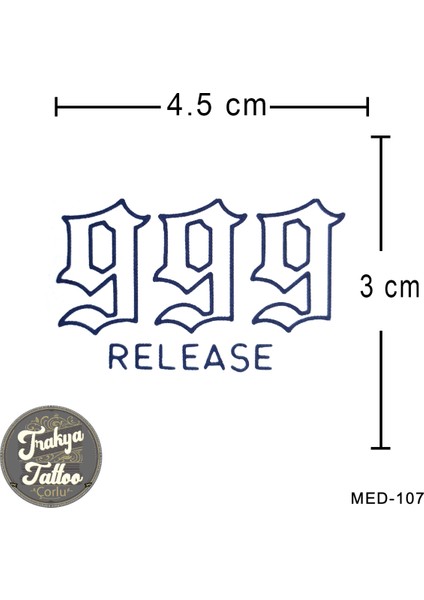 Yarı Kalıcı Dövme 999 Geçici Dövme MED-107