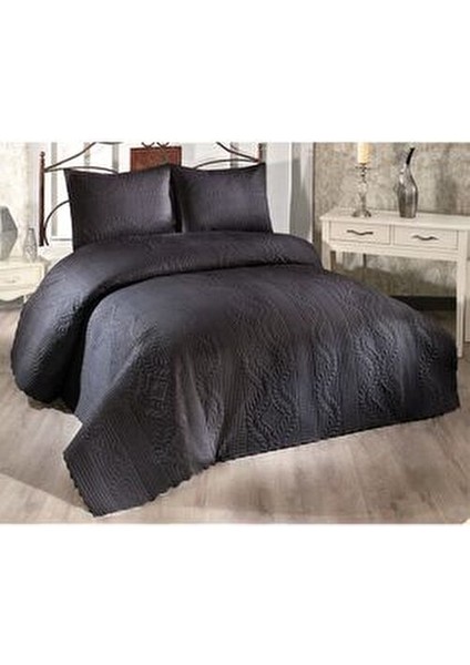 Ultrasonik Kapitoneli Sena Çift Kişilik Yatak Örtüsü Siyah fiyatları