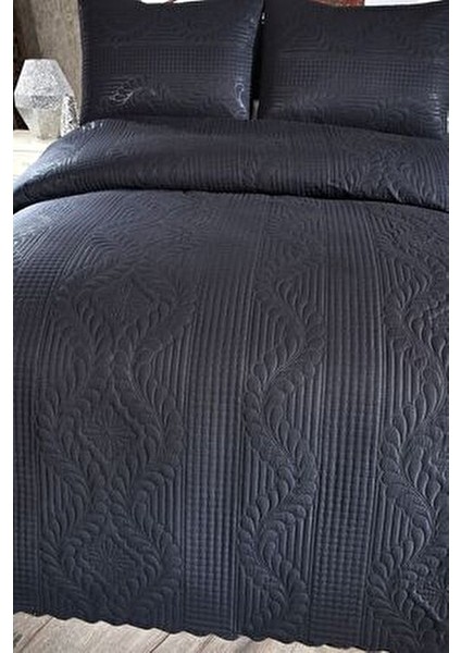 Ultrasonik Kapitoneli Sena Çift Kişilik Yatak Örtüsü Siyah indirimleri