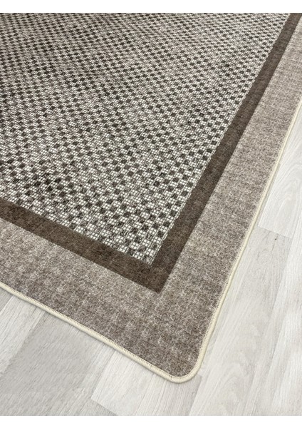 Vizon-Kahve Jüt Sisal Görünüm Bordürlü Kaymaz Taban Yolluk Mutfak Halı fiyatları