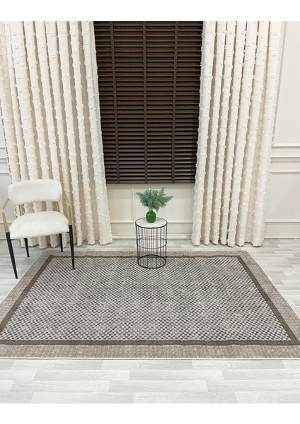 Vizon-Kahve Jüt Sisal Görünüm Bordürlü Kaymaz Taban Yolluk Mutfak Halı modelleri