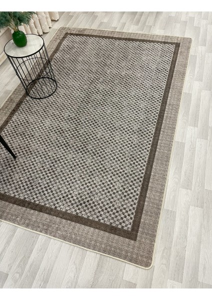 Vizon-Kahve Jüt Sisal Görünüm Bordürlü Kaymaz Taban Yolluk Mutfak Halı fırsatları