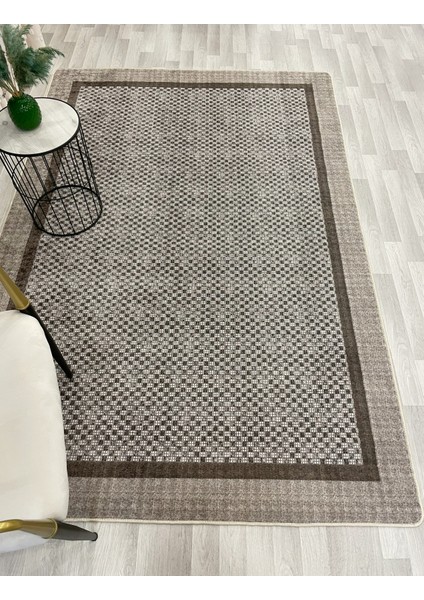 Vizon-Kahve Jüt Sisal Görünüm Bordürlü Kaymaz Taban Yolluk Mutfak Halı indirimleri