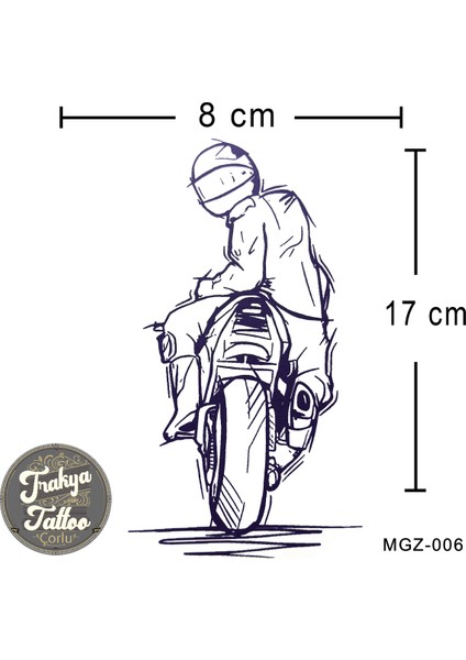 Yarı Kalıcı Dövme Geçici Motorcu Dövme MGZ-006